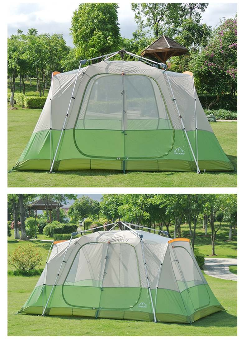 Cheap Goat Tents ZHUOAO 5 8 Person Professional Use Quick Automatic Open Aluminum Poles Tent Double Layer Waterproof Windproof Camping Tent Tents 